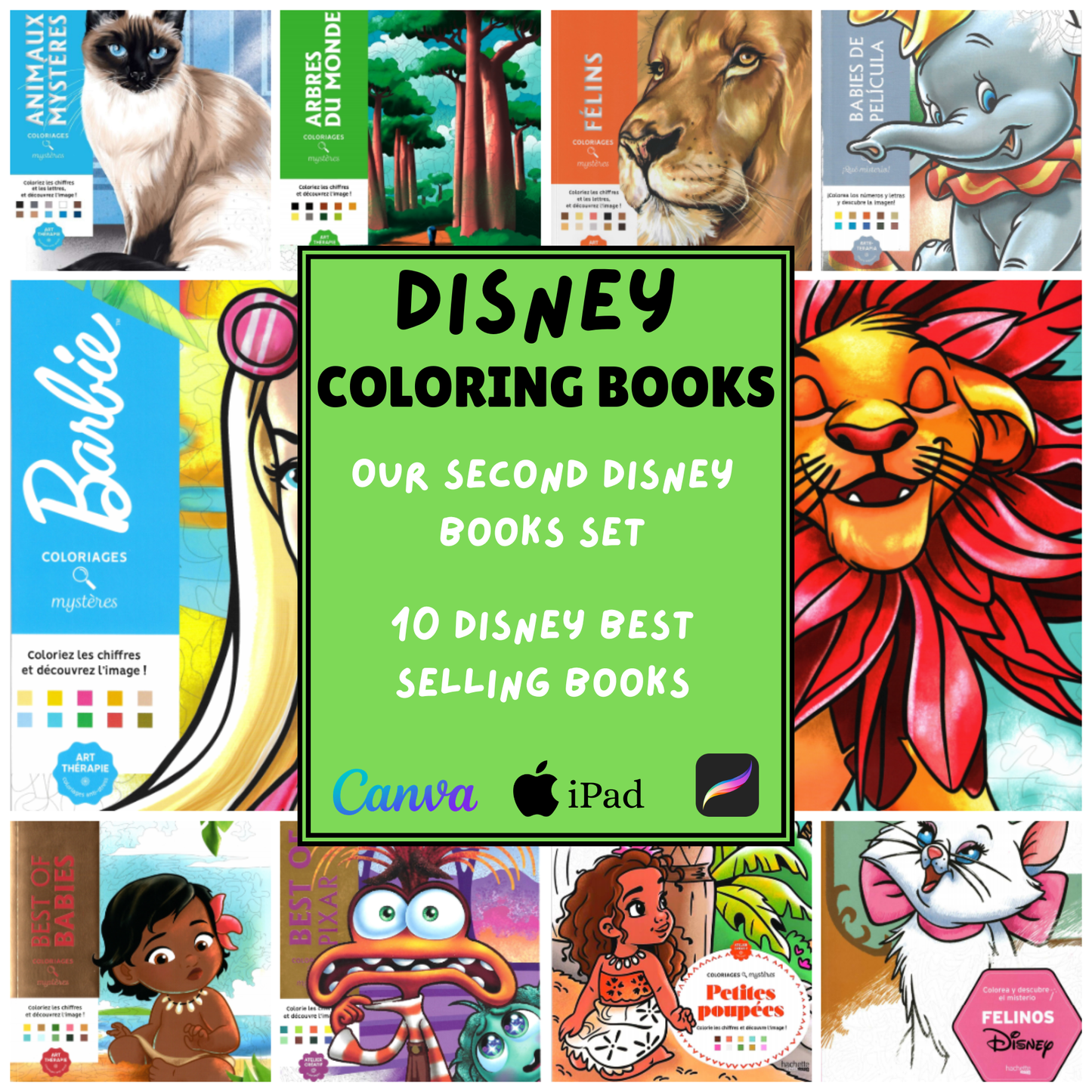 Set Of 25 Coloring Books