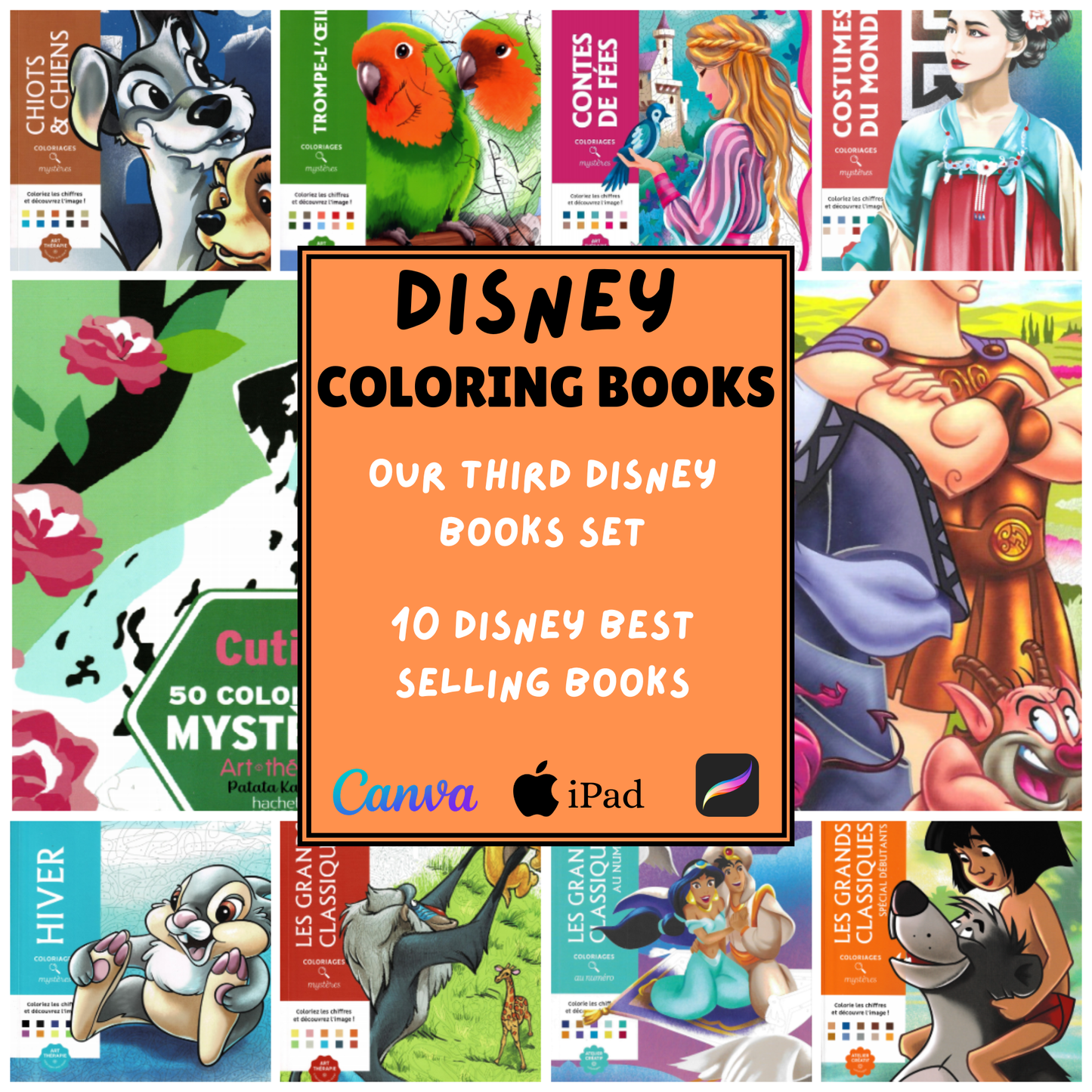 Set Of 25 Coloring Books